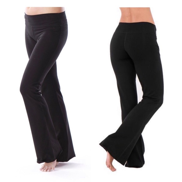 green apple yoga flare pants
